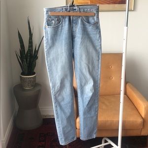 Levi’s 501 skinny light blue jeans